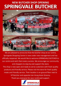 SSC -Springvale Butcher Opening for website